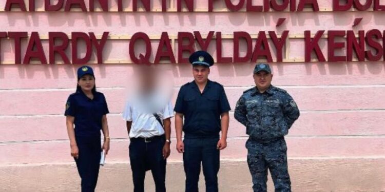 Тараздағы түзеу мекемесінен босап шыққан өзбекстандық көші-қон полиция қызметіне тапсырылды