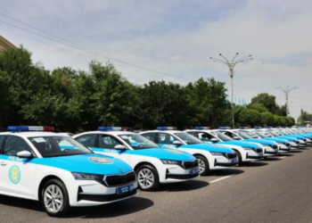 Жамбыл облысында полиция қызметкерлеріне 88 жаңа қызметтік автокөлік табысталды