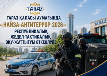 Тараз қаласында терроризмге қарсы оқу-жаттығу өтіп жатыр