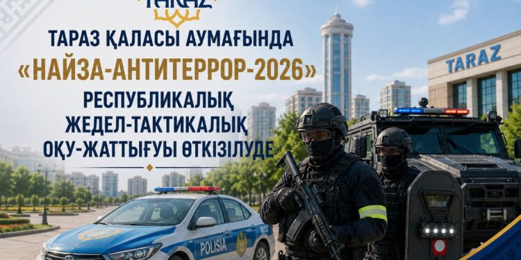 Тараз қаласында терроризмге қарсы оқу-жаттығу өтіп жатыр