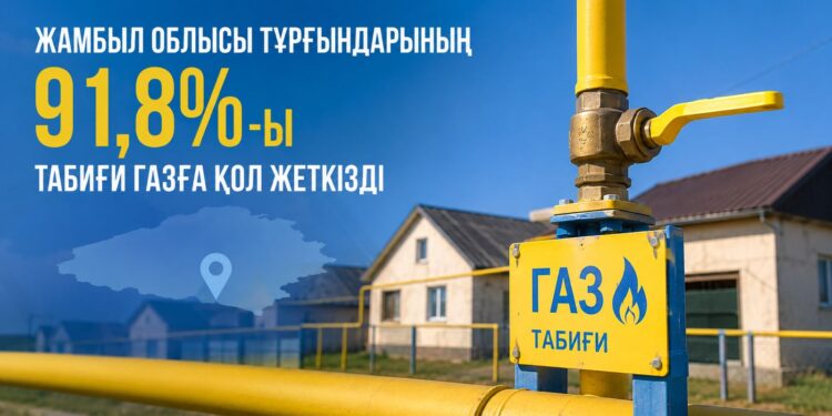 Жамбыл облысы тұрғындарының 91,8%-ы табиғи газға қол жеткізді
