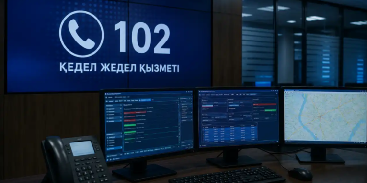 Жамбылда 102-ге жарты жылда 50 мыңнан астам хабарлама түскен