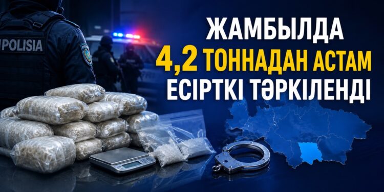 Жамбыл облысында  4,2 тоннадан астам есірткі тәркіленді