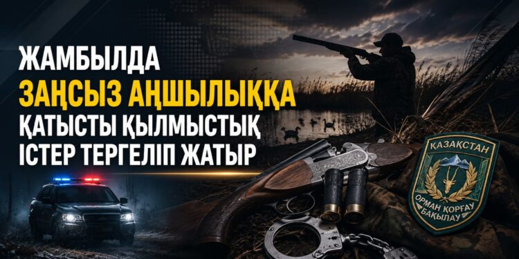 Жамбылда заңсыз аңшылыққа қатысты қылмыстық істер тергеліп жатыр