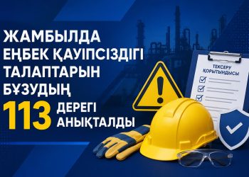 Жамбылда еңбек қауіпсіздігі талаптарын бұзудың 113 дерегі анықталды