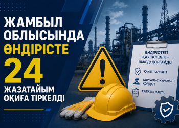 Жамбыл облысында өндірісте 24 жазатайым оқиға тіркелді