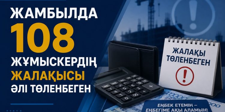 Жамбылда 108 жұмыскердің жалақысы әлі төленбеген