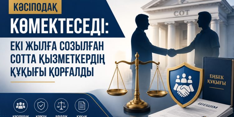 Кәсіподақ көмектеседі: екі жылға созылған сотта қызметкердің құқығы қорғалды