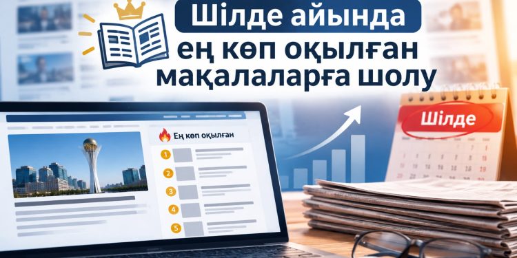 Шілде айында ең көп оқылған мақалаларға шолу