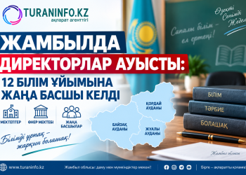 Жамбылда директорлар ауысты: 12 білім ұйымына жаңа басшы келді