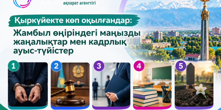 Қыркүйекте көп оқылғандар: Жамбыл өңіріндегі маңызды жаңалықтар мен кадрлық ауыс-түйістер
